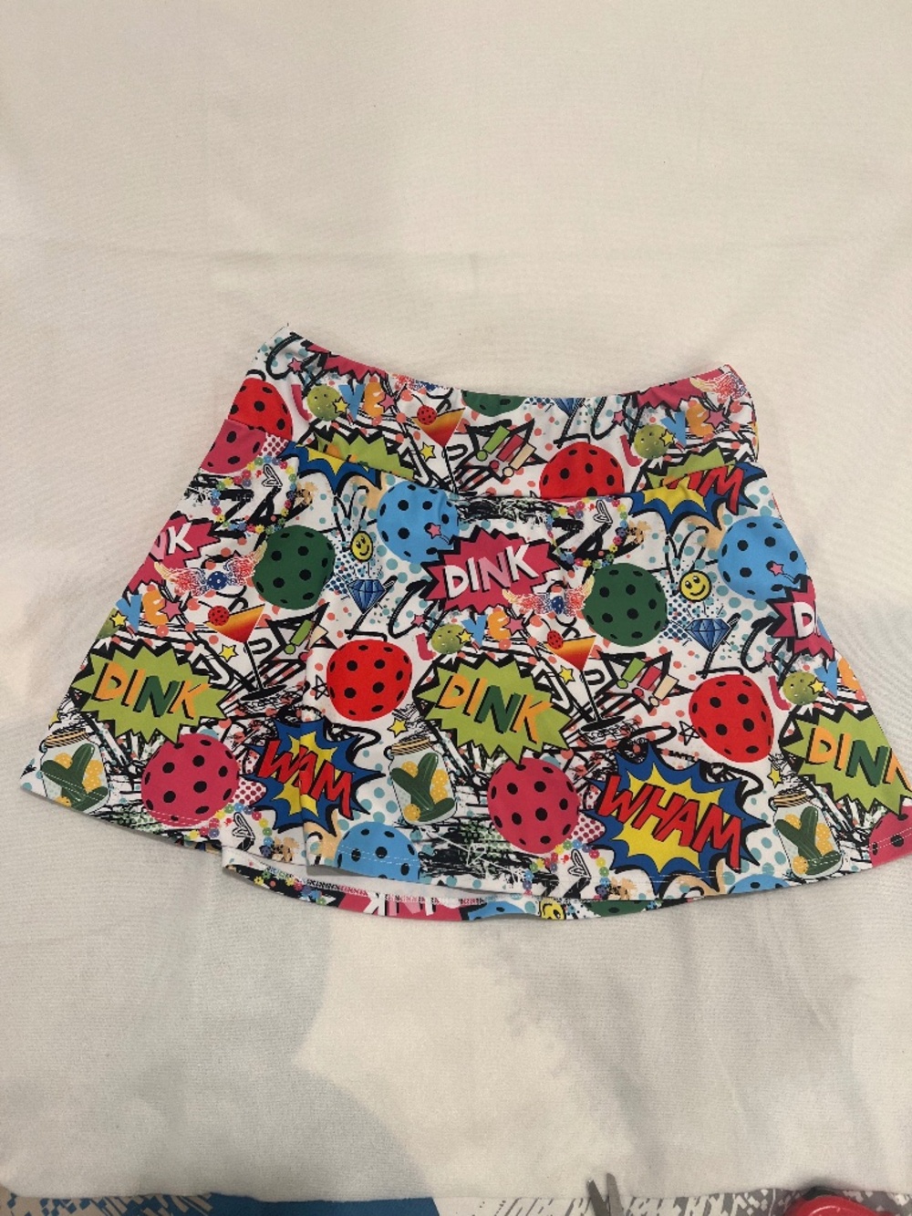 Queen of the Court Graphic Dink Dink Wham Pickleball Tennis Skirt Small